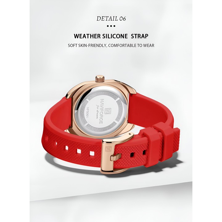 Reloj Naviforce Sport Nf5061 Mujer Goma + Estuche