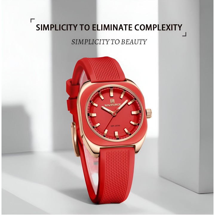 Reloj Naviforce Sport Nf5061 Mujer Goma + Estuche