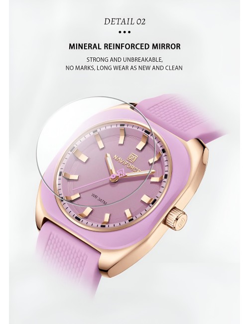 Reloj Naviforce Sport Nf5061 Mujer Goma + Estuche