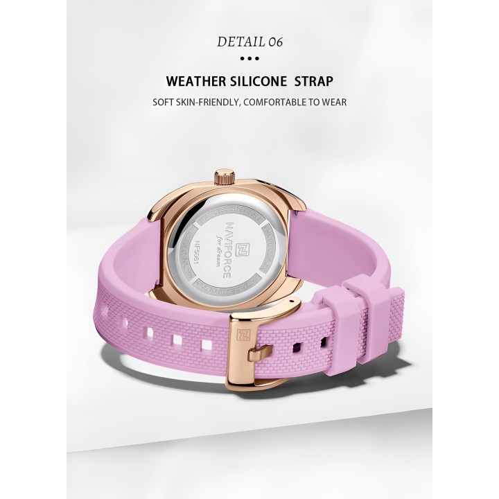 Reloj Naviforce Sport Nf5061 Mujer Goma + Estuche