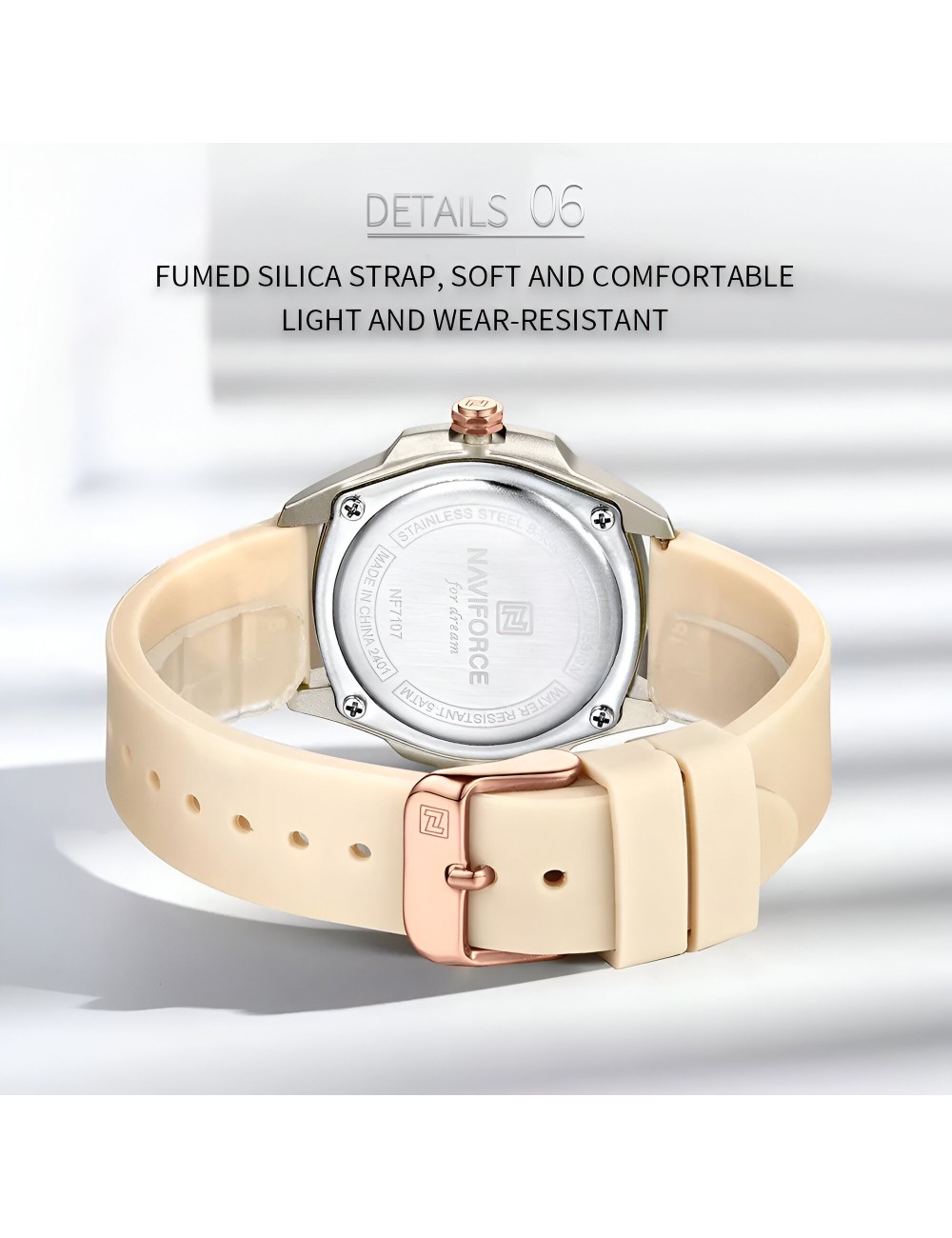 Reloj Naviforce Sport Nf7107 Mujer Goma + Estuche