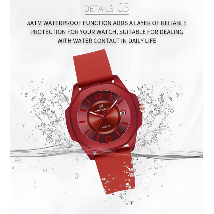 Reloj Naviforce Sport Nf7107 Mujer Goma + Estuche