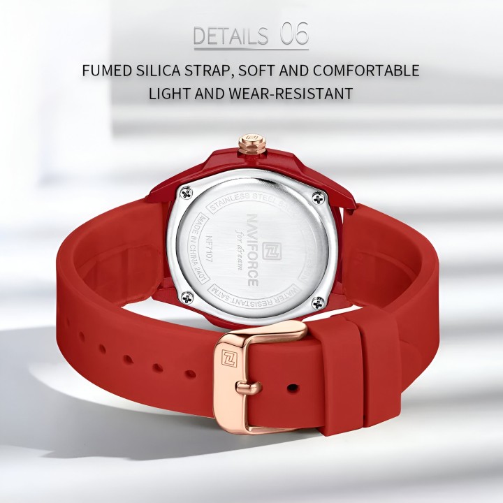 Reloj Naviforce Sport Nf7107 Mujer Goma + Estuche