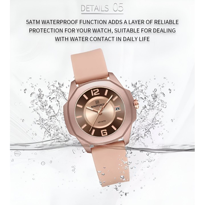 Reloj Naviforce Sport Nf7107 Mujer Goma + Estuche