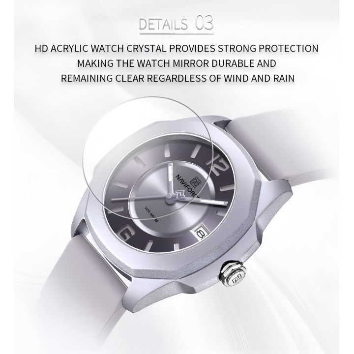 Reloj Naviforce Sport Nf7107 Mujer Goma + Estuche