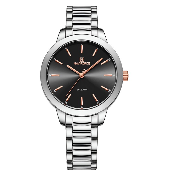 Reloj Naviforce Casual Nf5025 Mujer Acero + Estuche