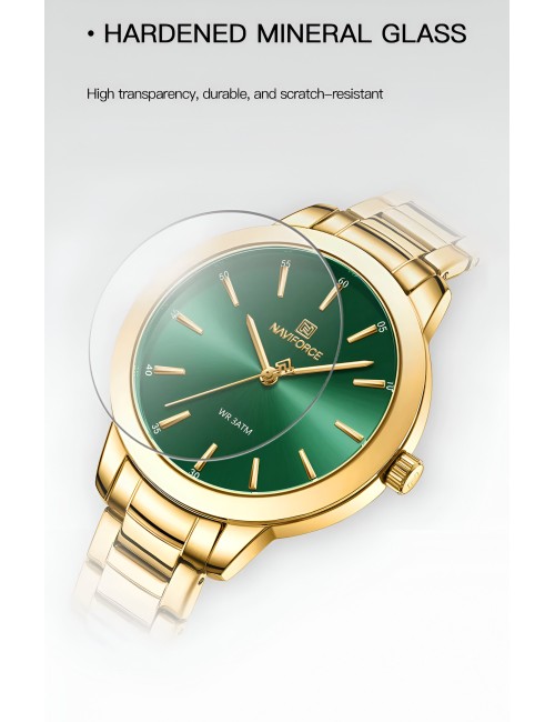 Reloj Naviforce Casual Nf5025 Mujer Acero + Estuche