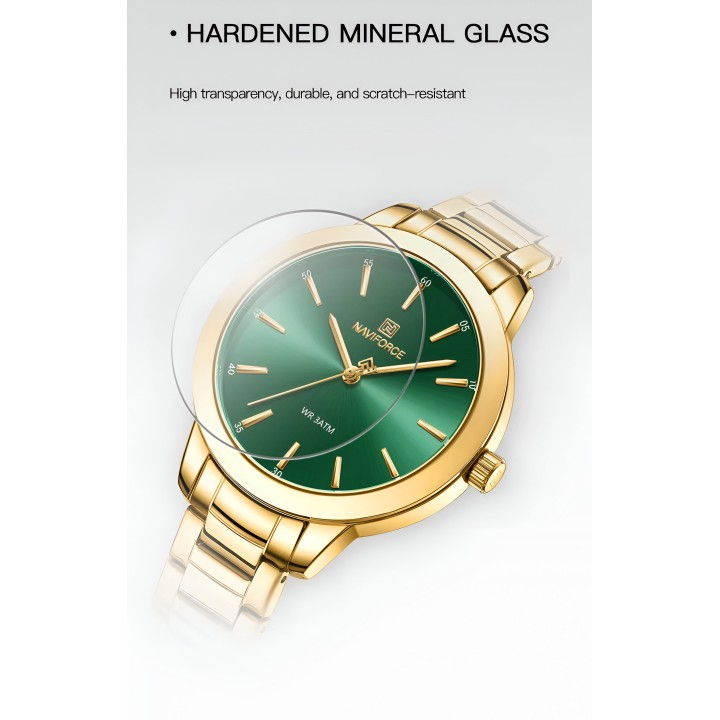 Reloj Naviforce Casual Nf5025 Mujer Acero + Estuche