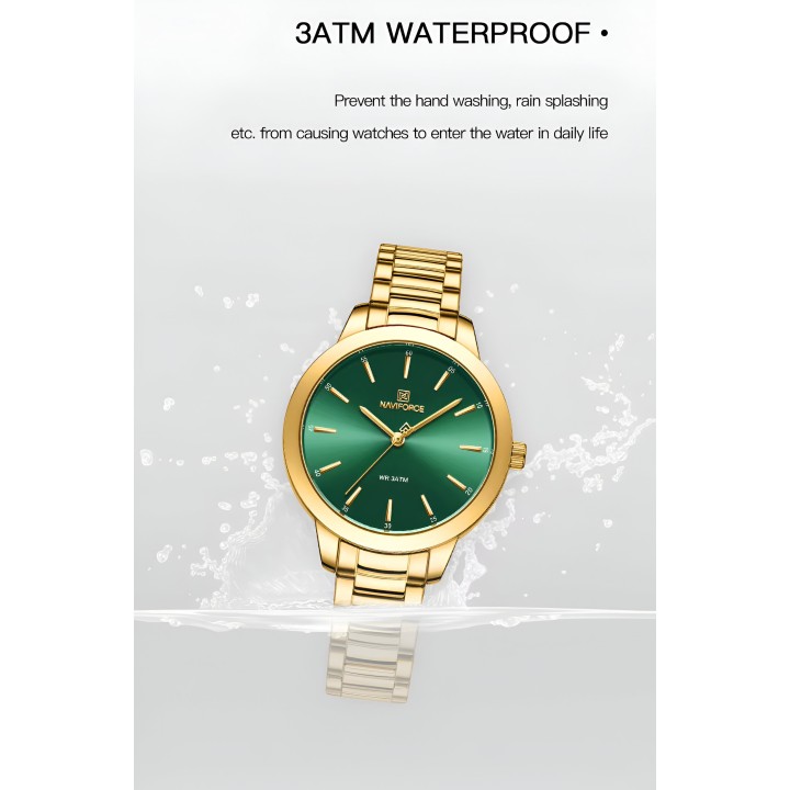 Reloj Naviforce Casual Nf5025 Mujer Acero + Estuche