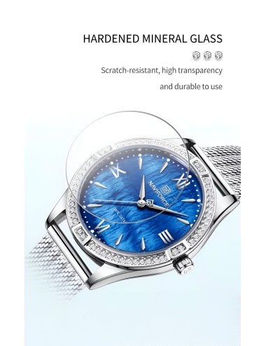 Reloj Naviforce Casual Nf5028 Mujer Acero + Estuche