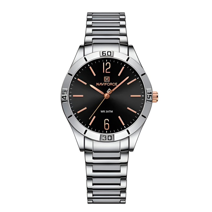 Reloj Naviforce Casual Nf5029 Mujer Acero + Estuche