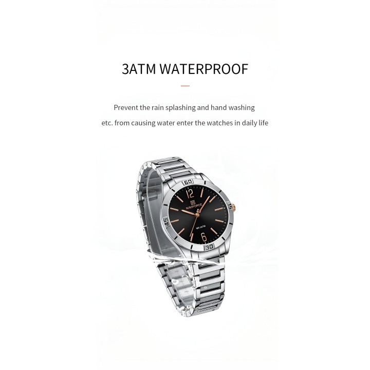 Reloj Naviforce Casual Nf5029 Mujer Acero + Estuche