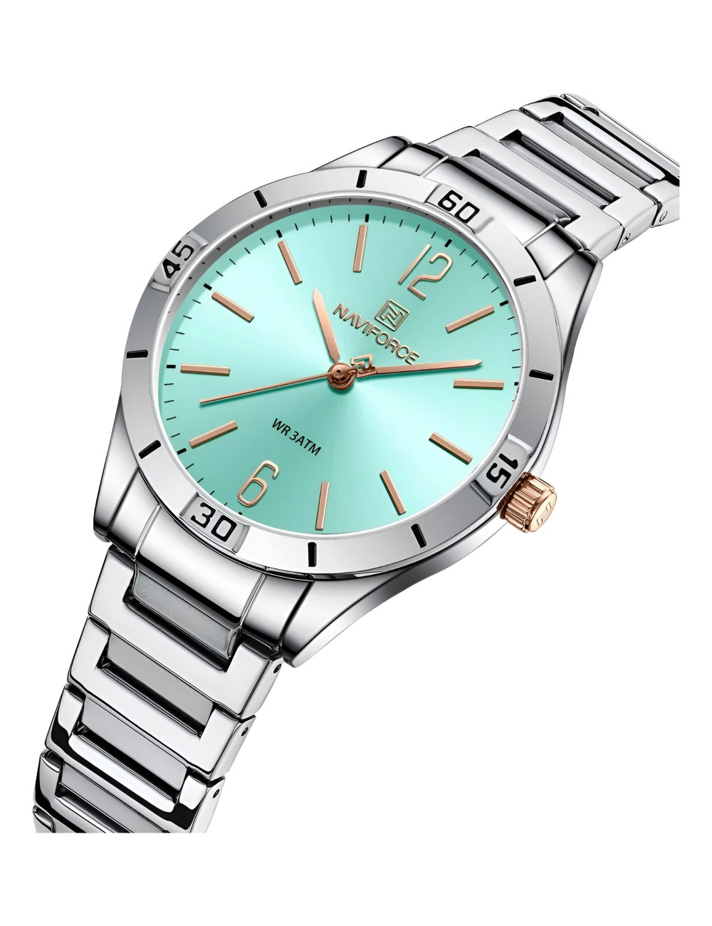 Reloj Naviforce Casual Nf5029 Mujer Acero + Estuche