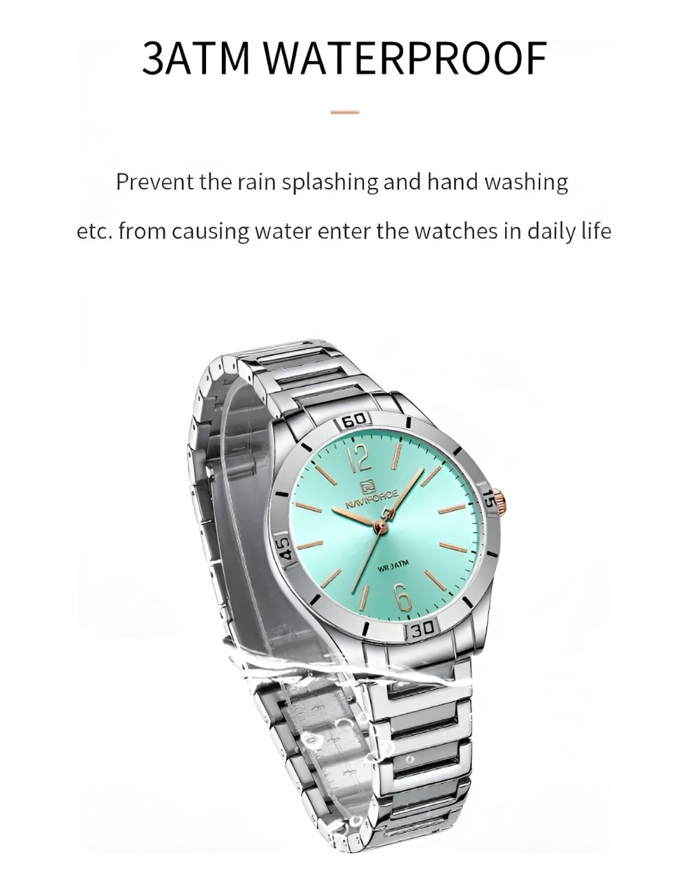 Reloj Naviforce Casual Nf5029 Mujer Acero + Estuche
