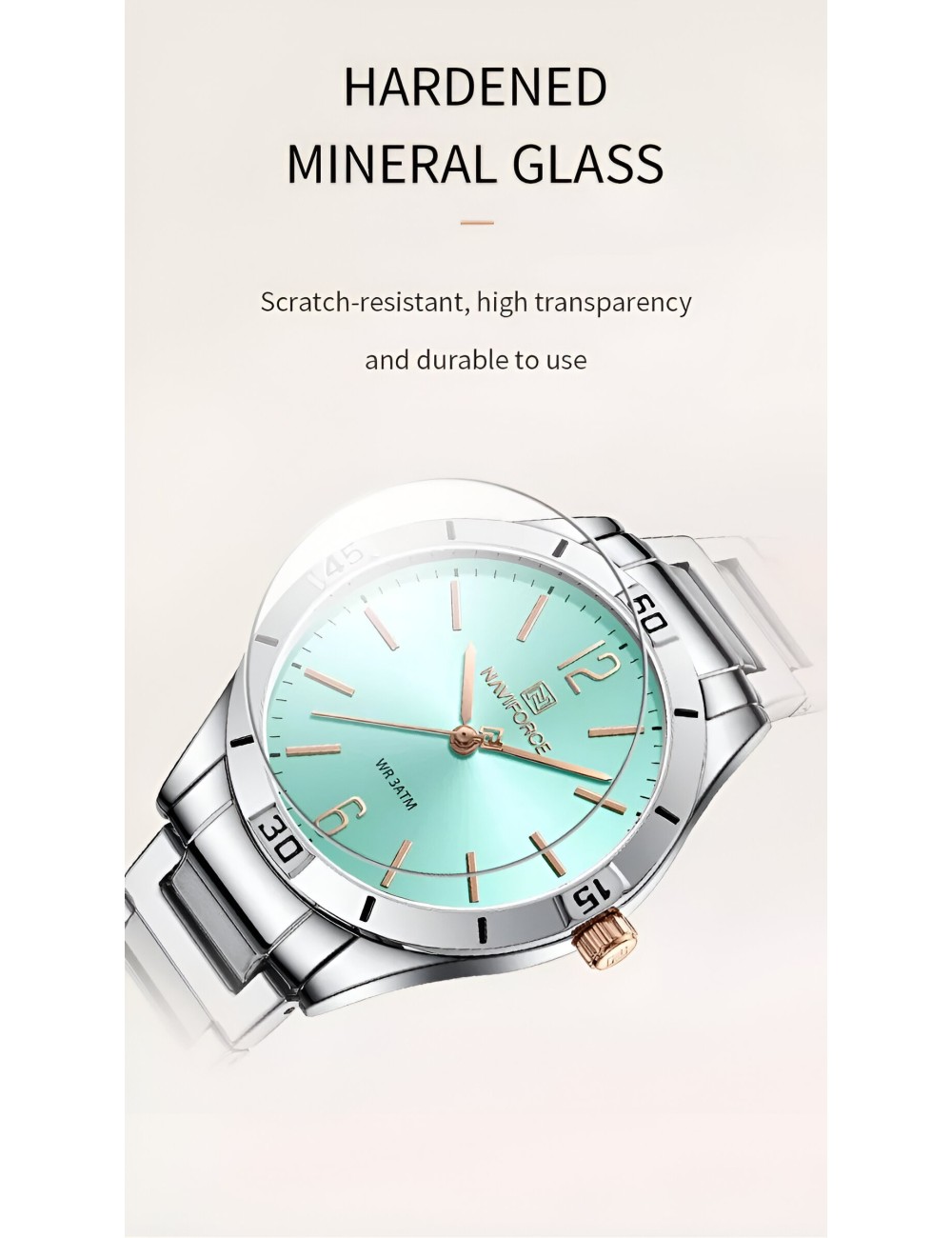 Reloj Naviforce Casual Nf5029 Mujer Acero + Estuche