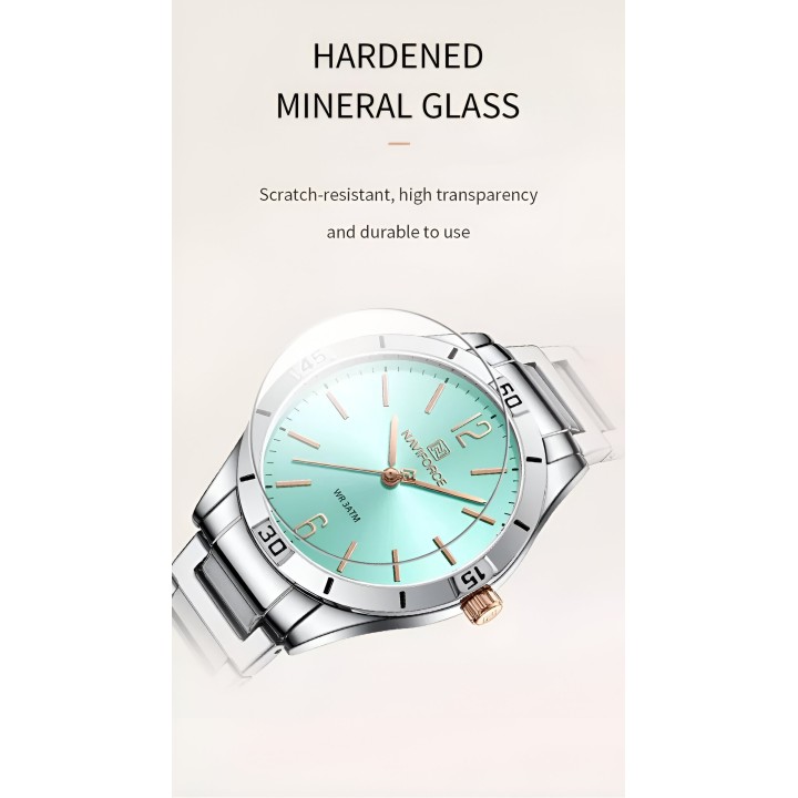 Reloj Naviforce Casual Nf5029 Mujer Acero + Estuche