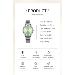 Reloj Naviforce Casual Nf5029 Mujer Acero + Estuche
