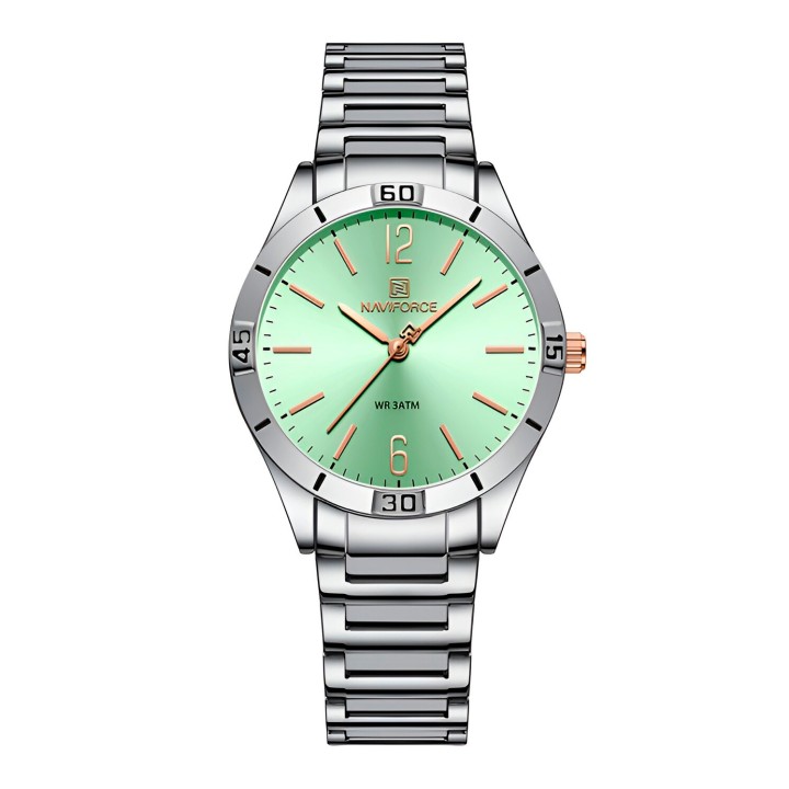 Reloj Naviforce Casual Nf5029 Mujer Acero + Estuche