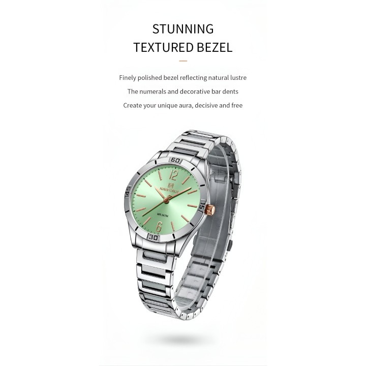 Reloj Naviforce Casual Nf5029 Mujer Acero + Estuche