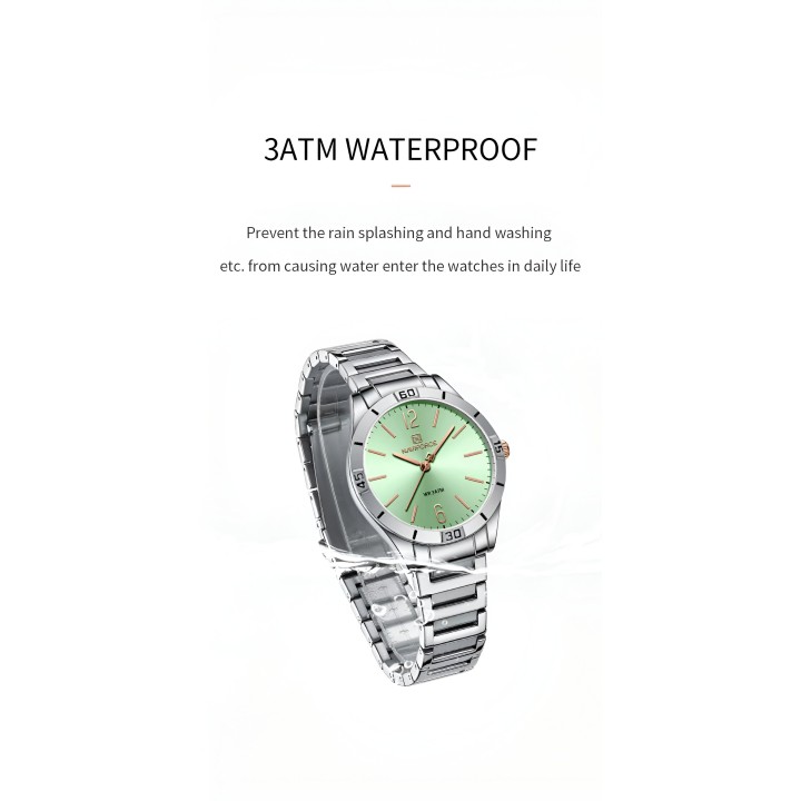 Reloj Naviforce Casual Nf5029 Mujer Acero + Estuche