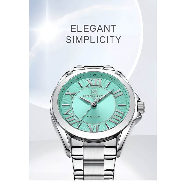 Reloj Naviforce Casual Nf5037 Mujer Acero + Estuche