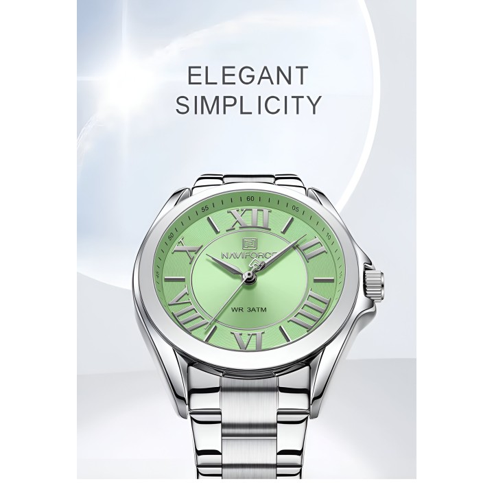 Reloj Naviforce Casual Nf5037 Mujer Acero + Estuche