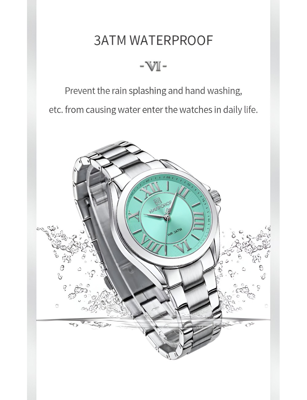 Reloj Naviforce Casual Nf5037 Mujer Acero + Estuche