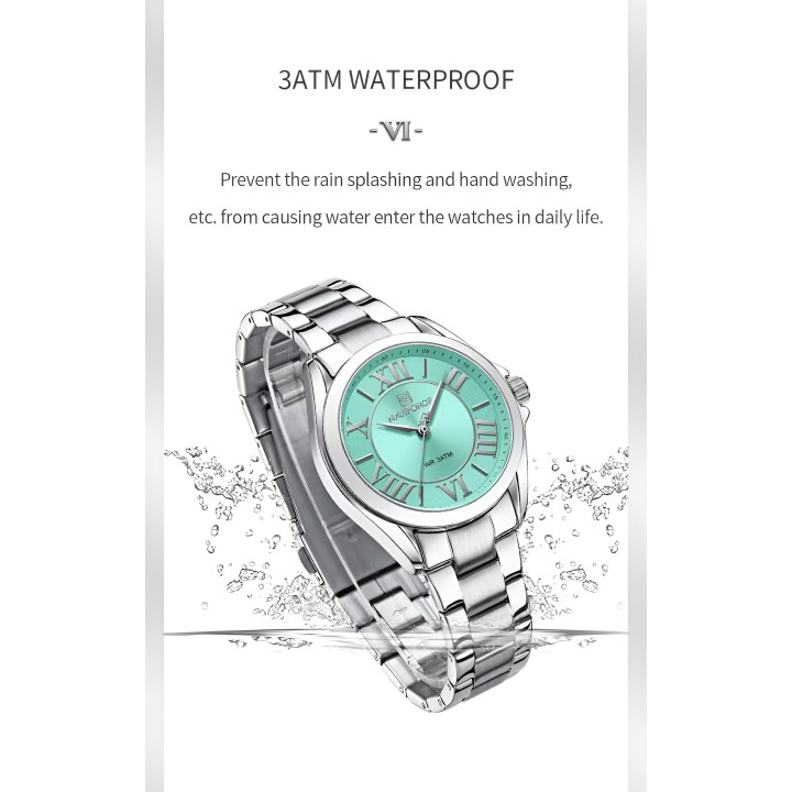 Reloj Naviforce Casual Nf5037 Mujer Acero + Estuche