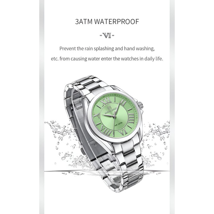 Reloj Naviforce Casual Nf5037 Mujer Acero + Estuche