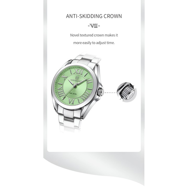 Reloj Naviforce Casual Nf5037 Mujer Acero + Estuche