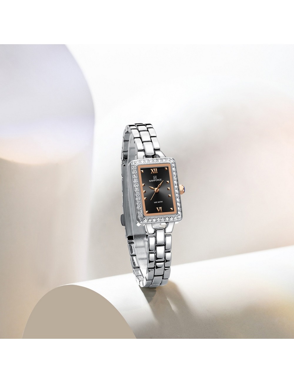Reloj Naviforce Casual Nf5043 Mujer Acero + Estuche