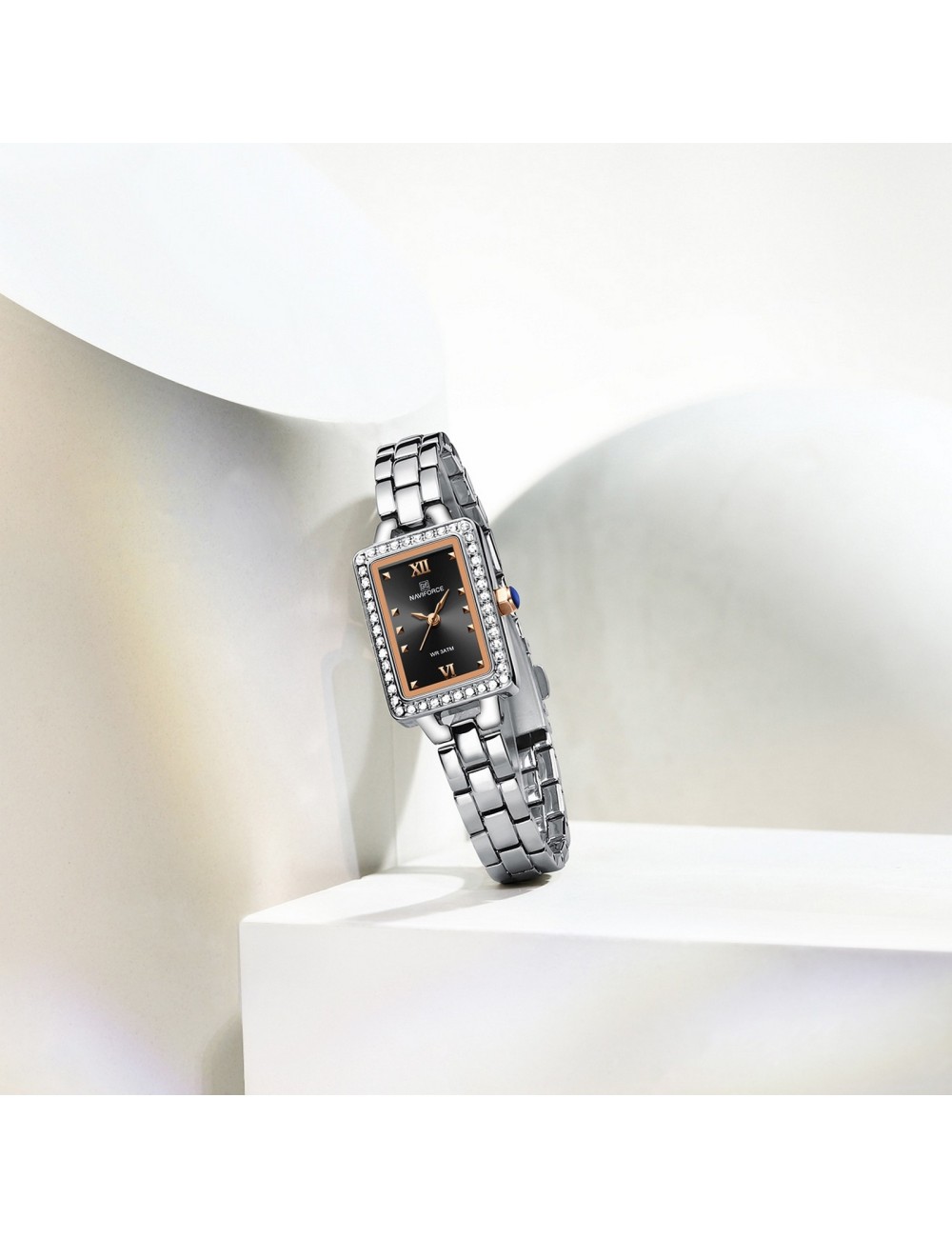 Reloj Naviforce Casual Nf5043 Mujer Acero + Estuche