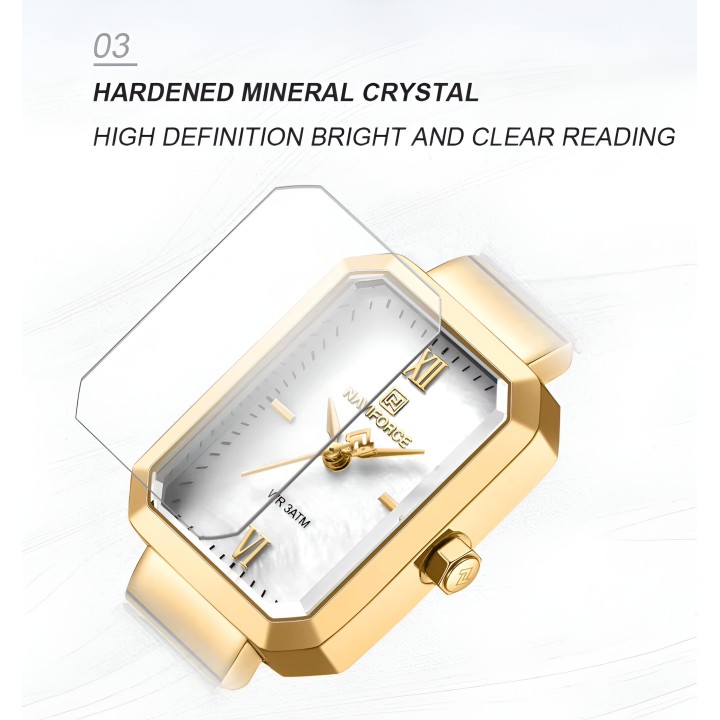 Reloj Naviforce Casual Nf5050 Mujer Acero + Estuche