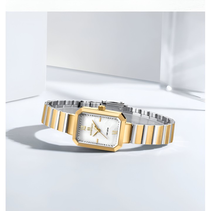 Reloj Naviforce Casual Nf5050 Mujer Acero + Estuche