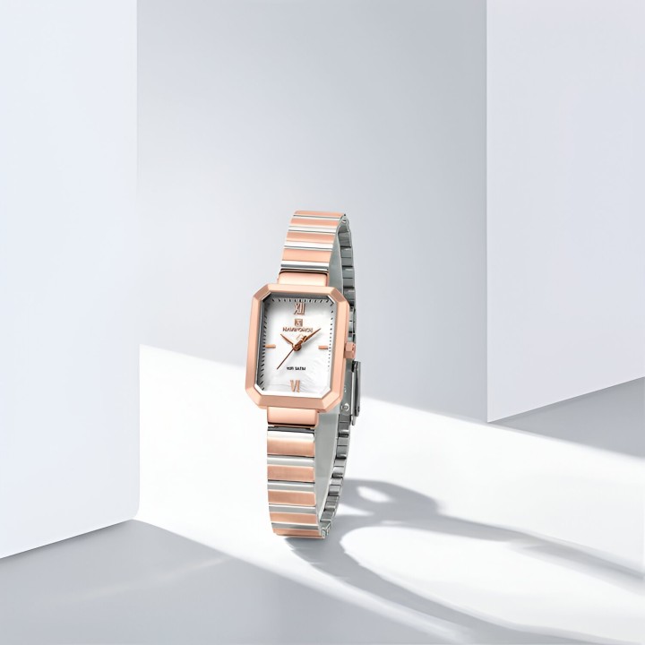 Reloj Naviforce Casual Nf5050 Mujer Acero + Estuche
