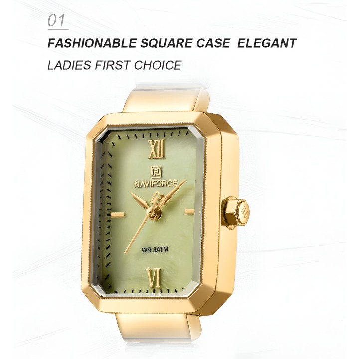 Reloj Naviforce Casual Nf5050 Mujer Acero + Estuche