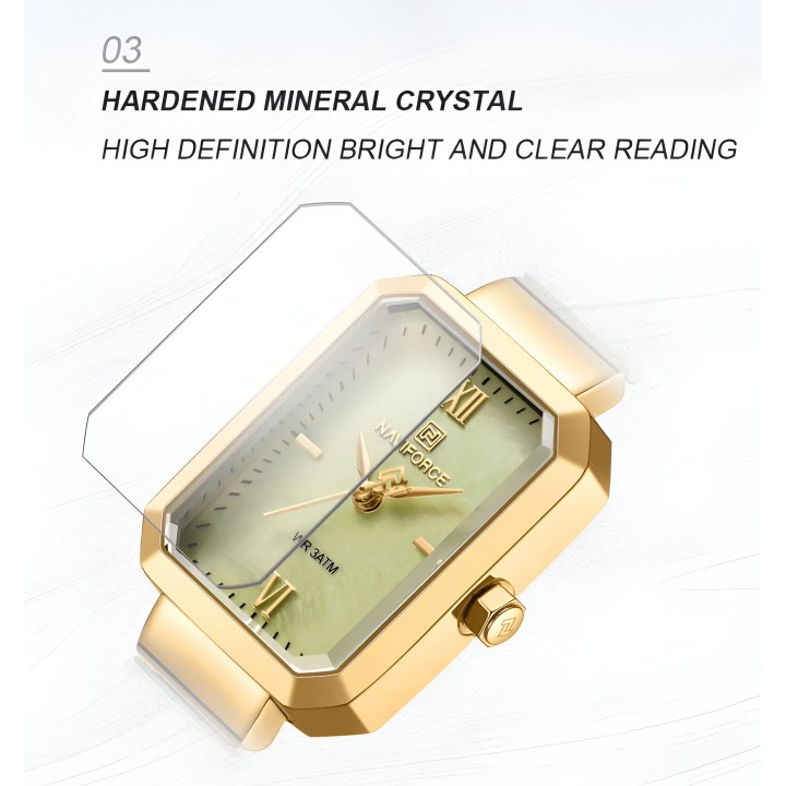 Reloj Naviforce Casual Nf5050 Mujer Acero + Estuche