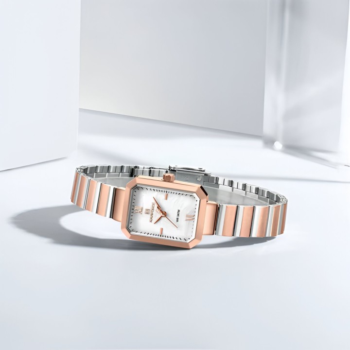 Reloj Naviforce Casual Nf5050 Mujer Acero + Estuche