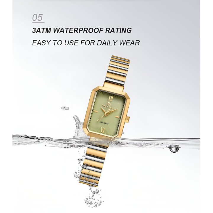 Reloj Naviforce Casual Nf5050 Mujer Acero + Estuche