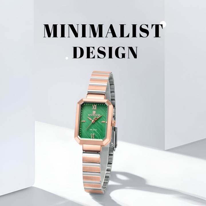 Reloj Naviforce Casual Nf5050 Mujer Acero + Estuche