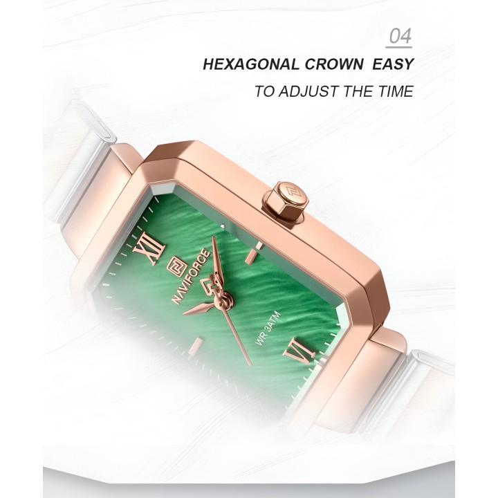 Reloj Naviforce Casual Nf5050 Mujer Acero + Estuche