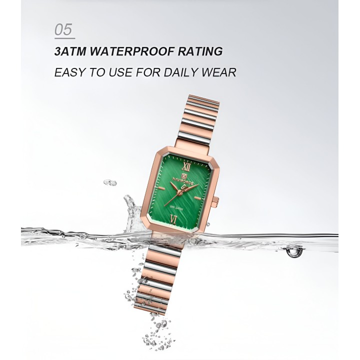 Reloj Naviforce Casual Nf5050 Mujer Acero + Estuche