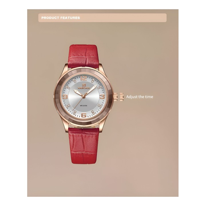 Reloj Naviforce Sport Nf5040 Mujer Cuero + Estuche