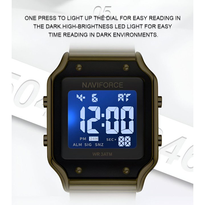 Reloj Naviforce Sport Nf5046 Mujer Digital Acero + Estuche