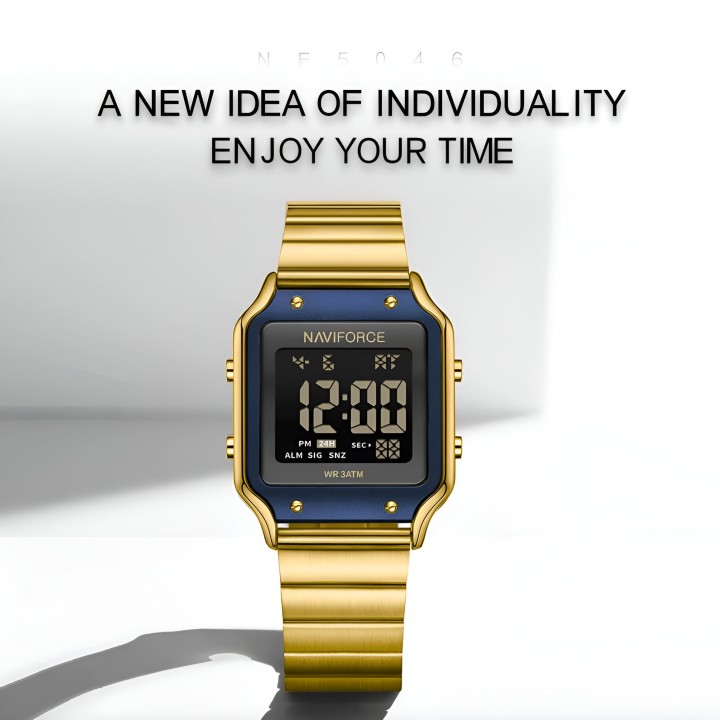 Reloj Naviforce Sport Nf5046 Mujer Digital Acero + Estuche