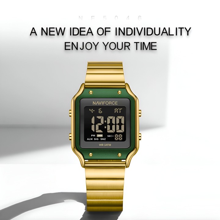 Reloj Naviforce Sport Nf5046 Mujer Digital Acero + Estuche