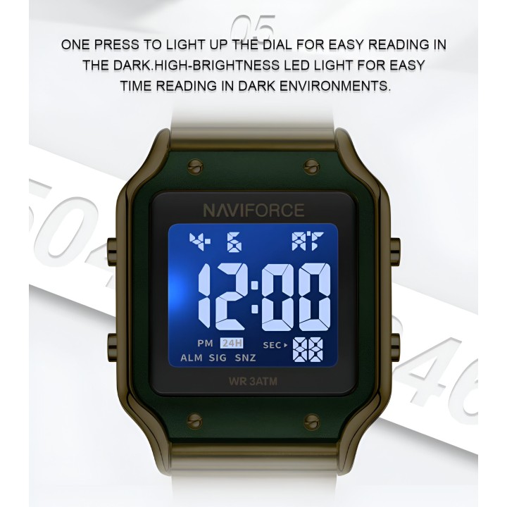 Reloj Naviforce Sport Nf5046 Mujer Digital Acero + Estuche