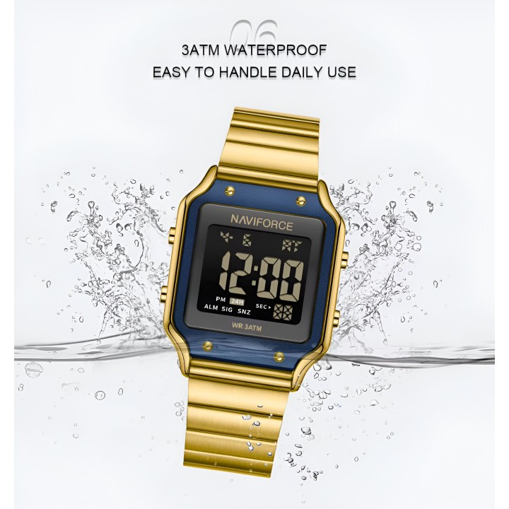 Reloj Naviforce Sport Nf5046 Mujer Digital Acero + Estuche