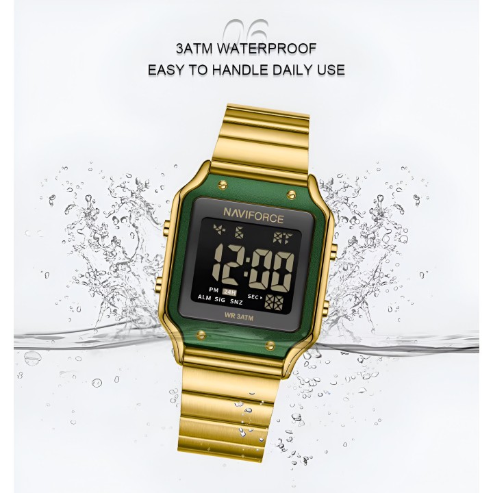 Reloj Naviforce Sport Nf5046 Mujer Digital Acero + Estuche