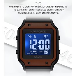 Reloj Naviforce Sport Nf5046 Mujer Digital Acero + Estuche